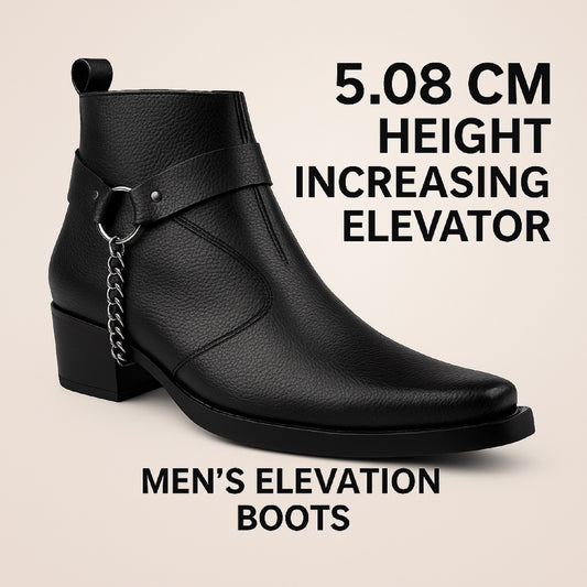 Stylish 2 Inches Heel Height Elevator Boots for Extra Confidence