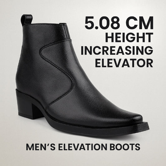 Bxxy Men’s 2 Inch Hidden Heel Height Increasing Boots