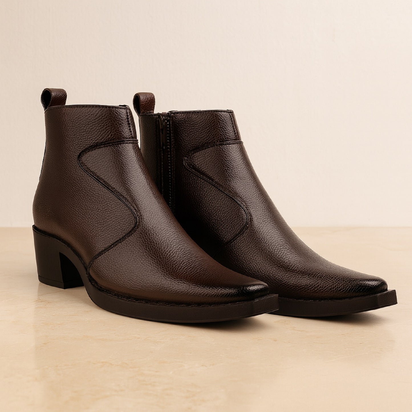 Bxxy Men’s 2 Inch Hidden Heel Height Increasing Boots