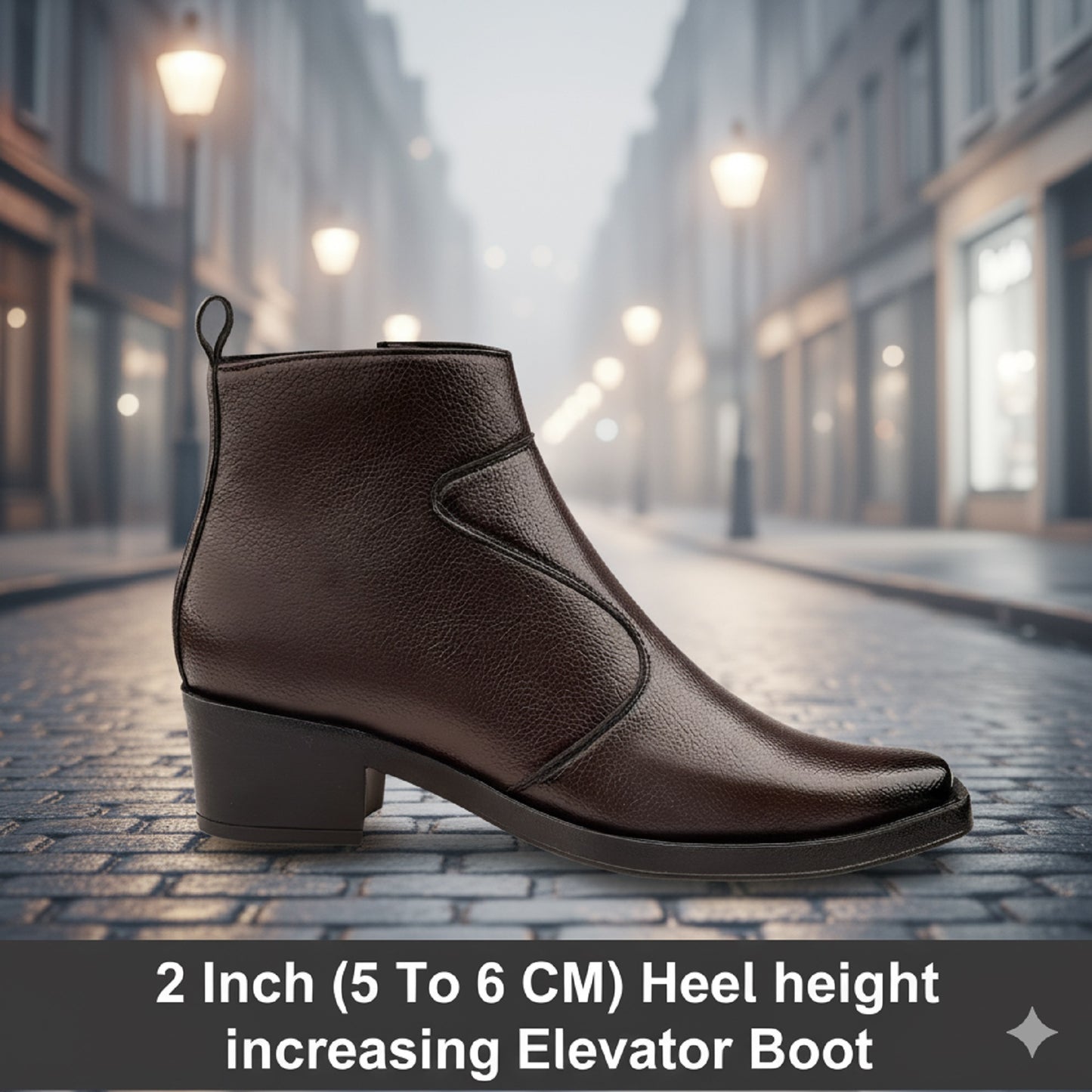 Bxxy Men’s 2 Inch Hidden Heel Height Increasing Boots