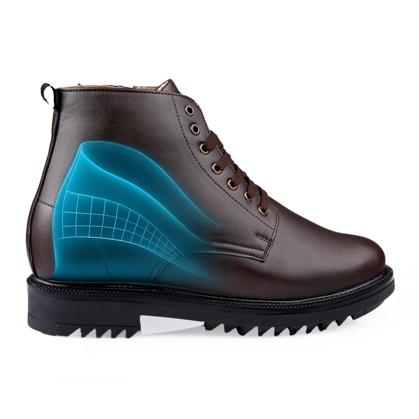 Men’s 4 Inches (10CM) Elevator Boots – Hidden Height Increasing Lace-Up Boots for a Taller, Confident Look