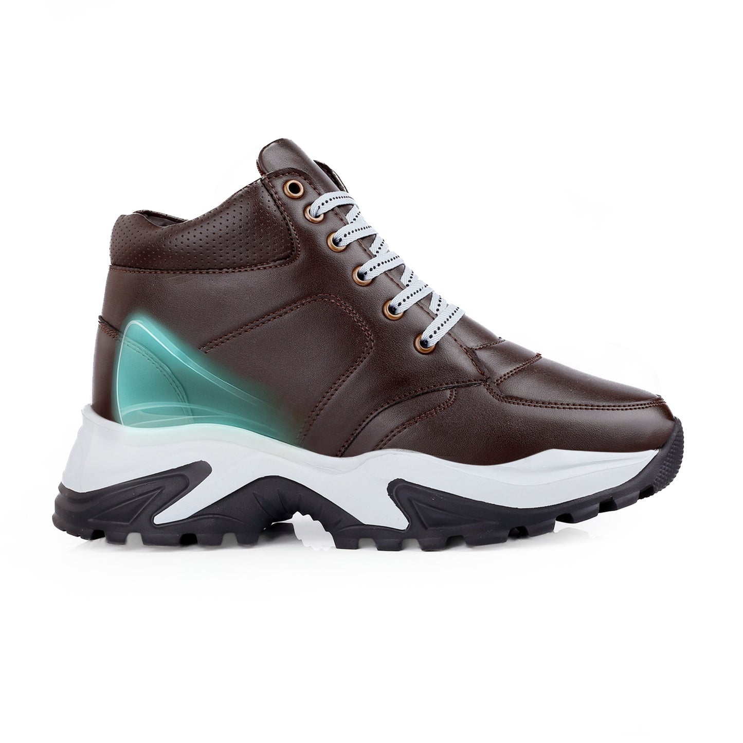 Stylish Lace-Up Shoes Brown- 3-Inch (7.62CM)