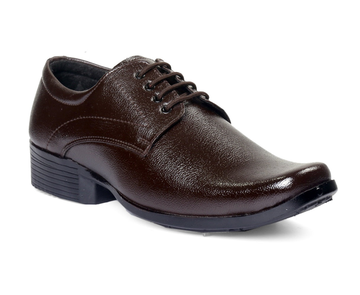 Men/s Formal Derby Faux Upper Office Wear Lace Up Black Shoes