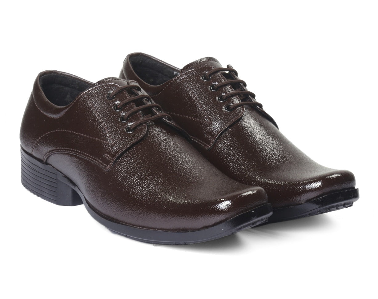 Men/s Formal Derby Faux Upper Office Wear Lace Up Black Shoes