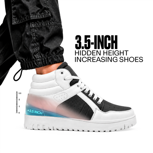 BXXY 9 CM Hidden Height Increasing Sneakers for Men - Black
