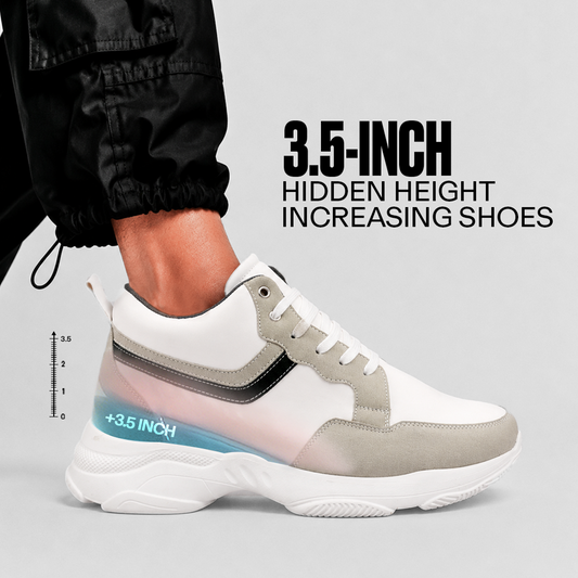 BXXY 9CM Height Increasing Modern Elevator Shoes - Beige