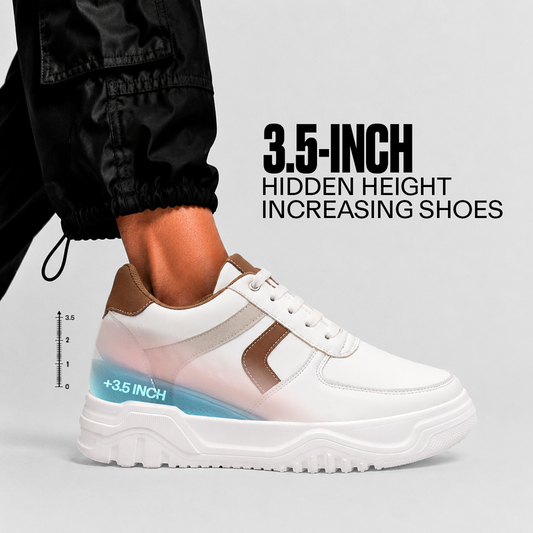 BXXY Premium Hidden Height Increasing Sneakers for Men Up to 9CM Height Boost - Brown