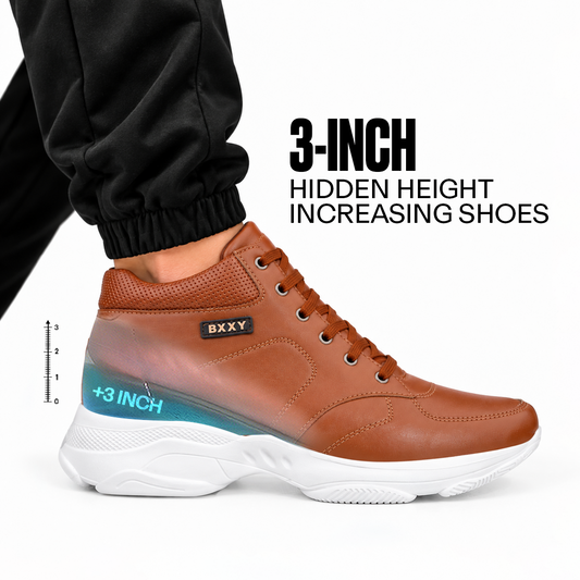 Lace-Up Boots Tan - 3 Inches (7.62CM)