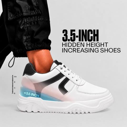BXXY Premium Hidden Height Increasing Sneakers for Men Up to 9CM Height Boost - Grey