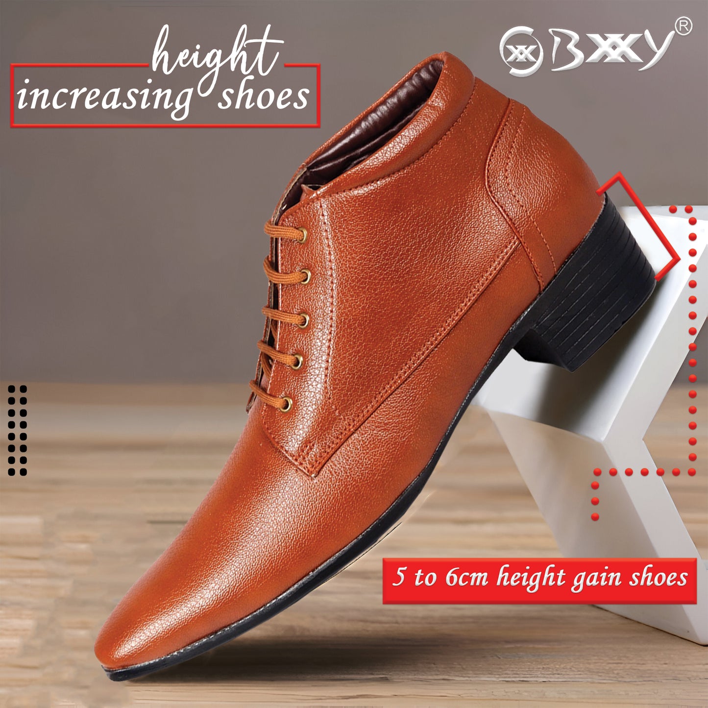 Bxxy Elevator Derby Formal Wear Boots For Men
