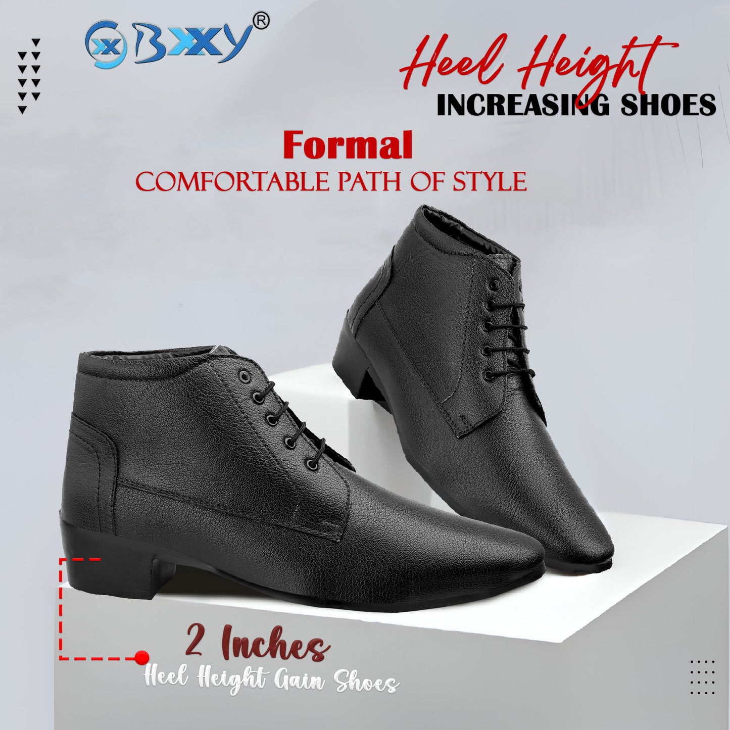 Bxxy Elevator Derby Formal Wear Boots For Men