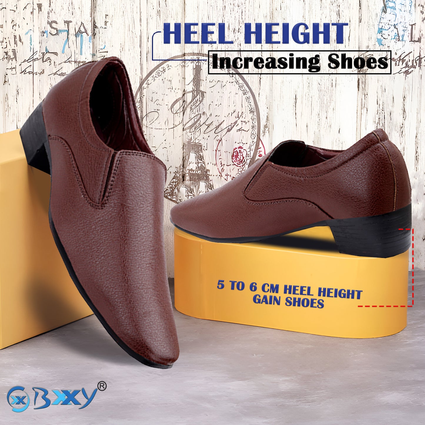 Bxxy's Height Increasing Elevator Slip-on Formal Shoes for Men (Copy)