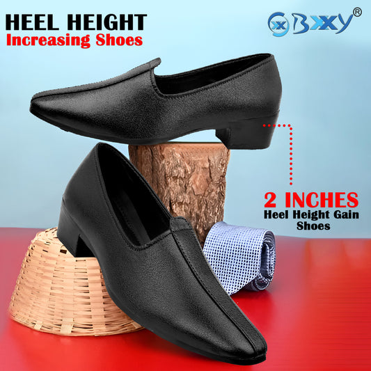 BXXY 2 Inch Height Increasing Men's Traditional Casual Punjabi Jutti
