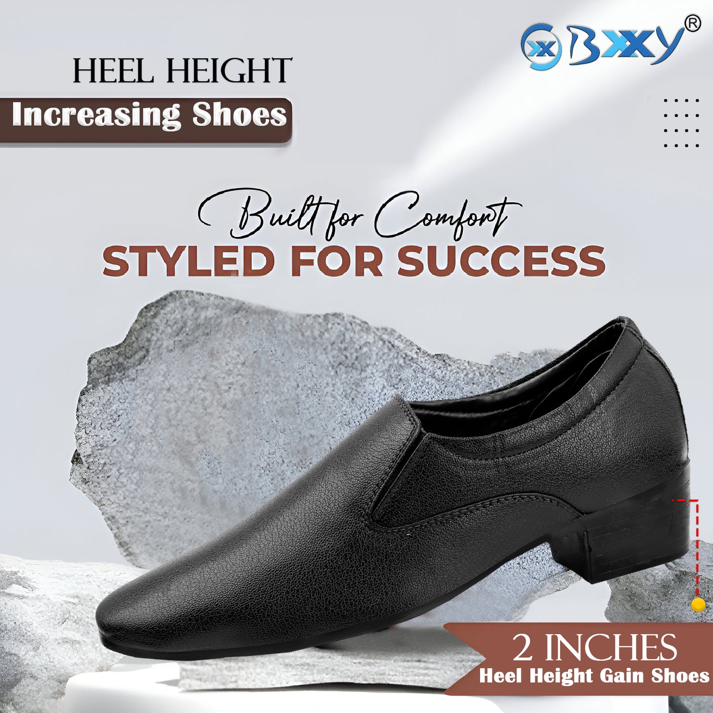 Bxxy's Height Increasing Elevator Slip-on Formal Shoes for Men (Copy)