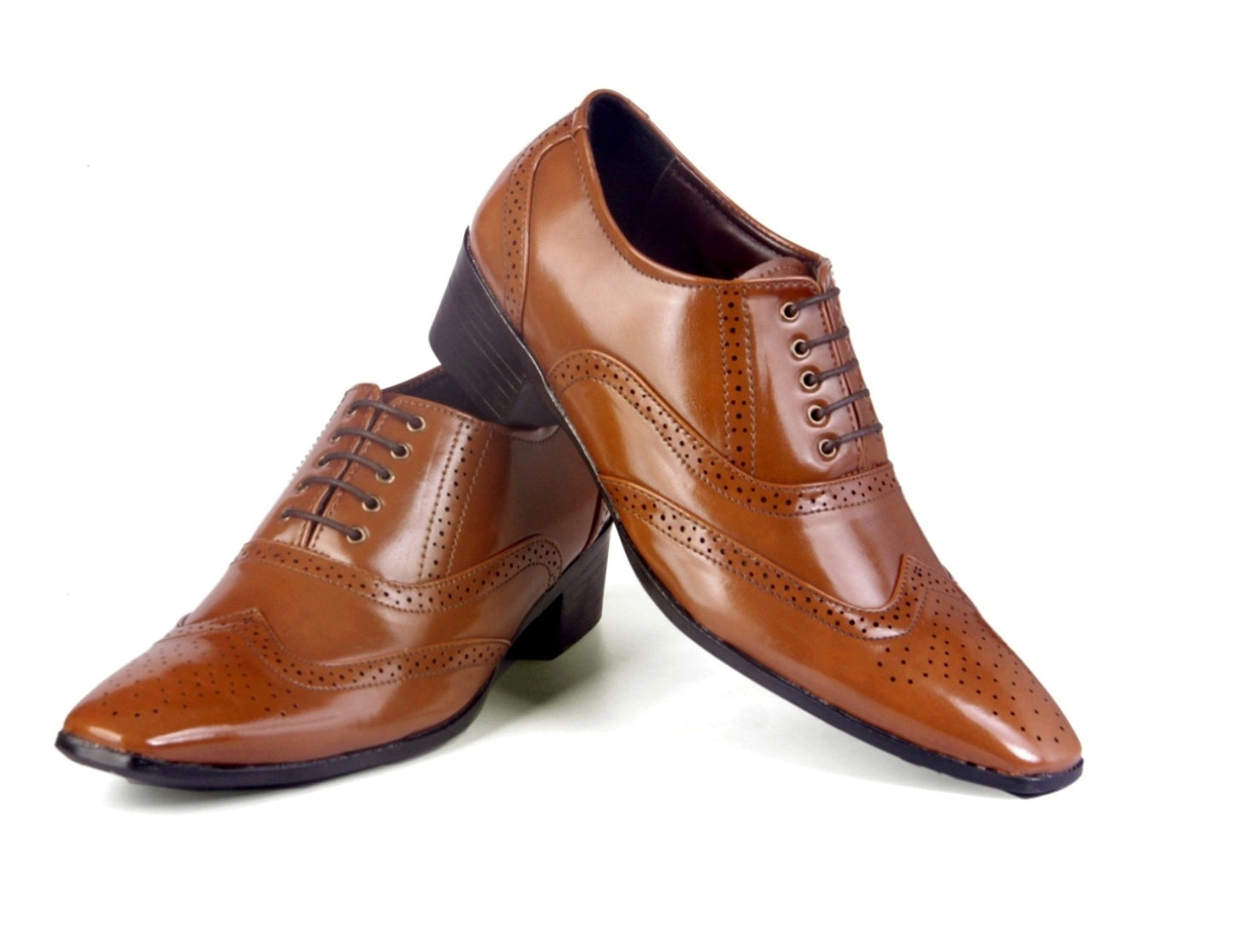BXXY Height Increasing Formal And Office Wear Brogue Shoes For Men