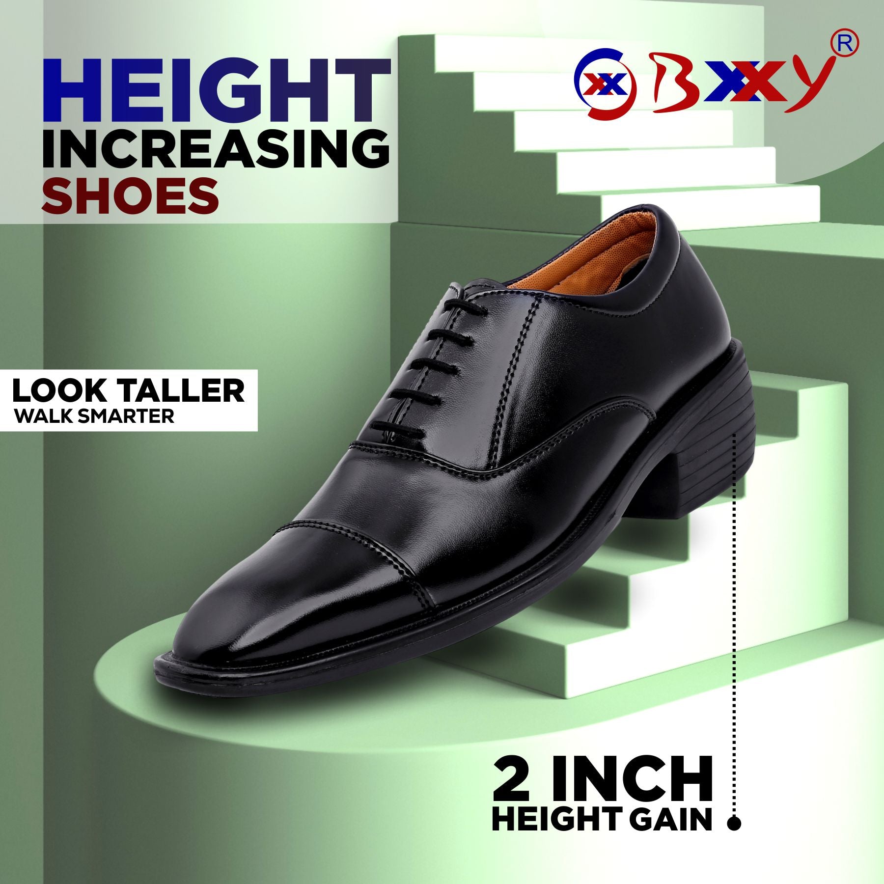 Bxxy Men's Height Increasing Stylish Casual and Formal Wear Lace