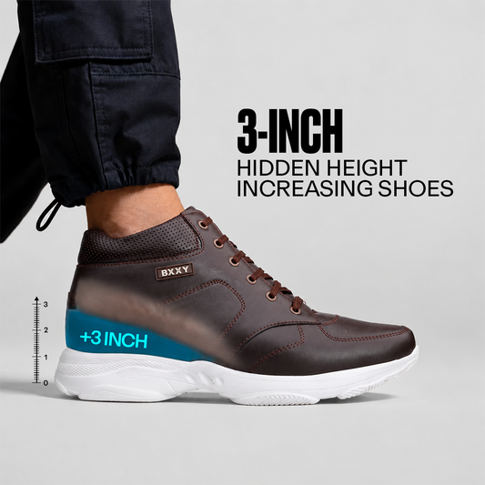 Lace-Up Boots Brown - 3 Inches (7.62CM)