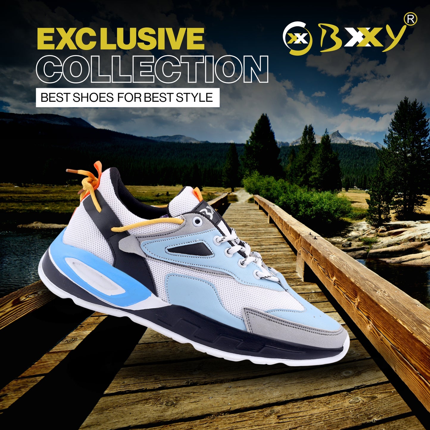 BXXY Men's latest Causal Sneakers And Sports Lace-Up Stylish Shoe with Eva Sole