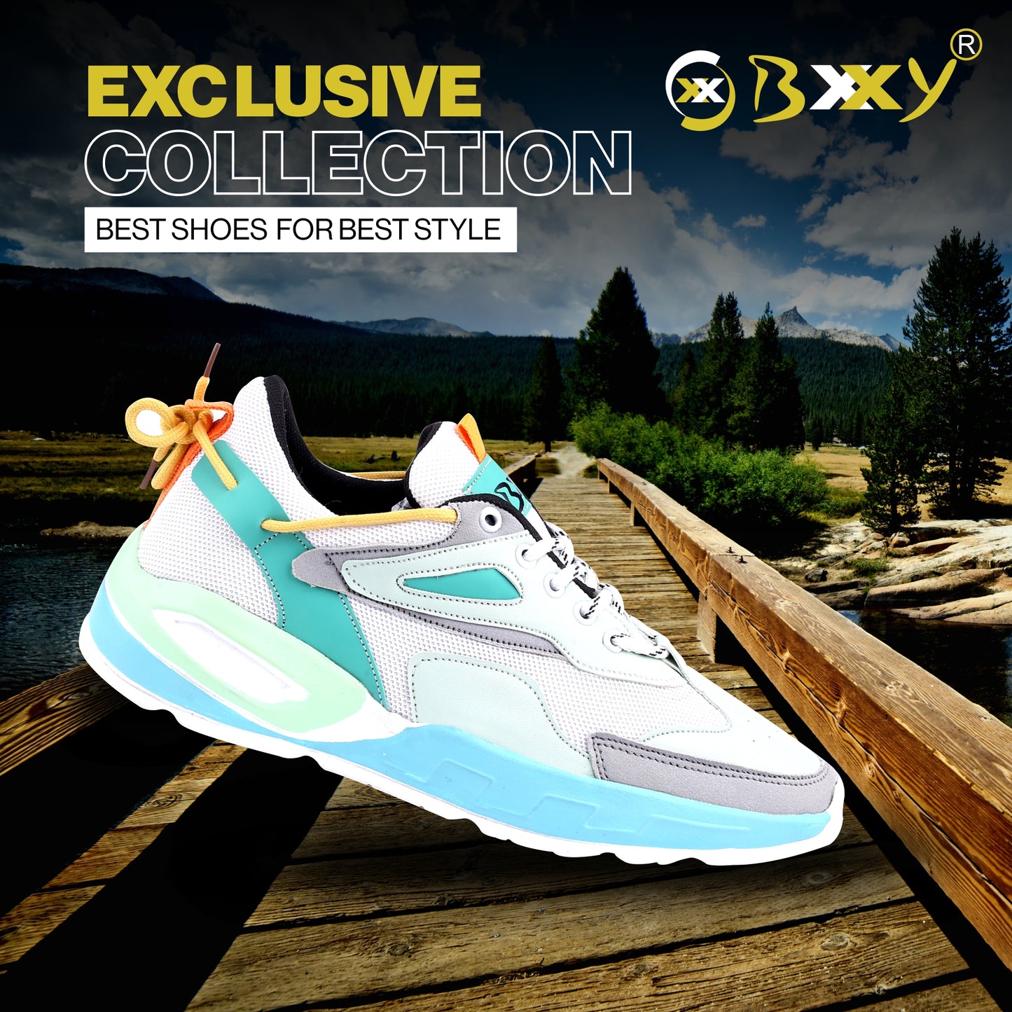 BXXY Men's latest Causal Sneakers And Sports Lace-Up Stylish Shoe with Eva Sole