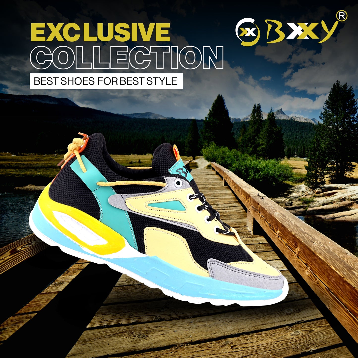 BXXY Men's latest Causal Sneakers And Sports Lace-Up Stylish Shoe with Eva Sole