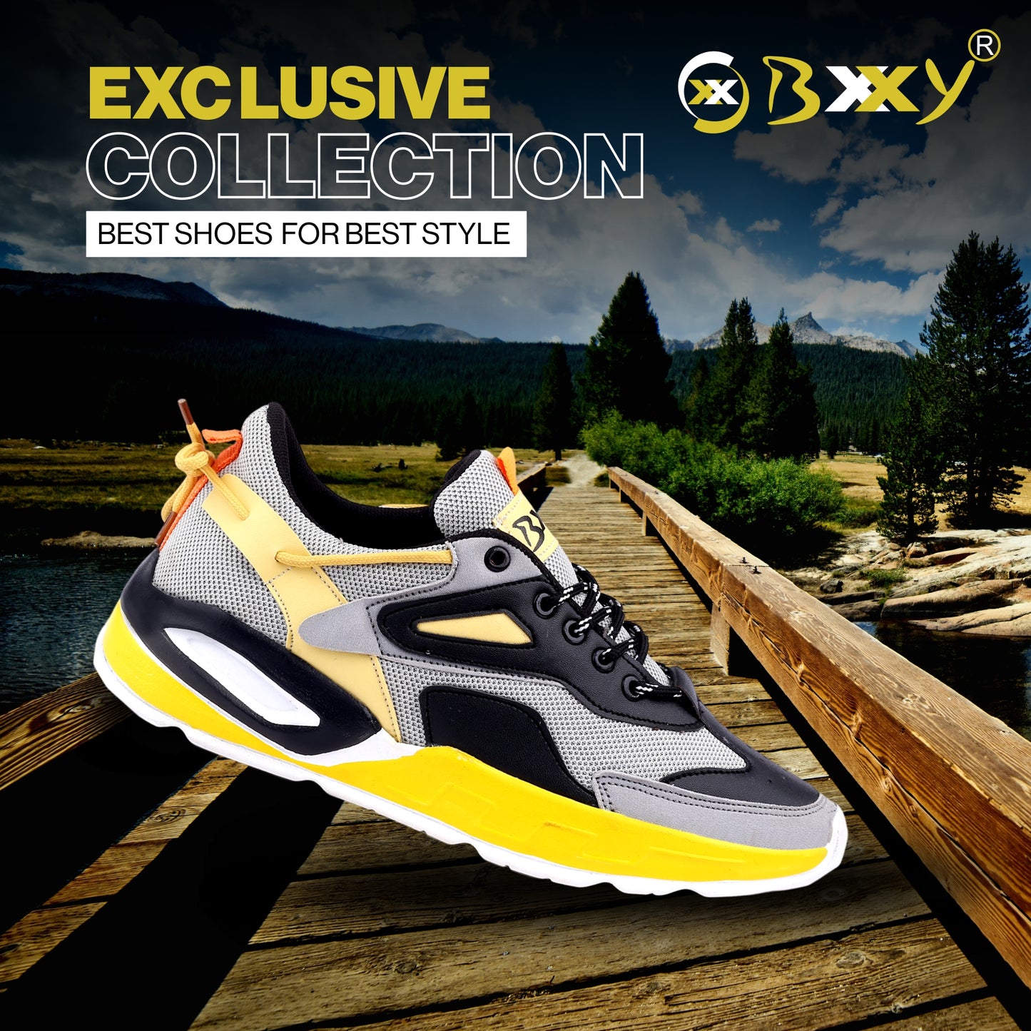 BXXY Men's latest Causal Sneakers And Sports Lace-Up Stylish Shoe with Eva Sole