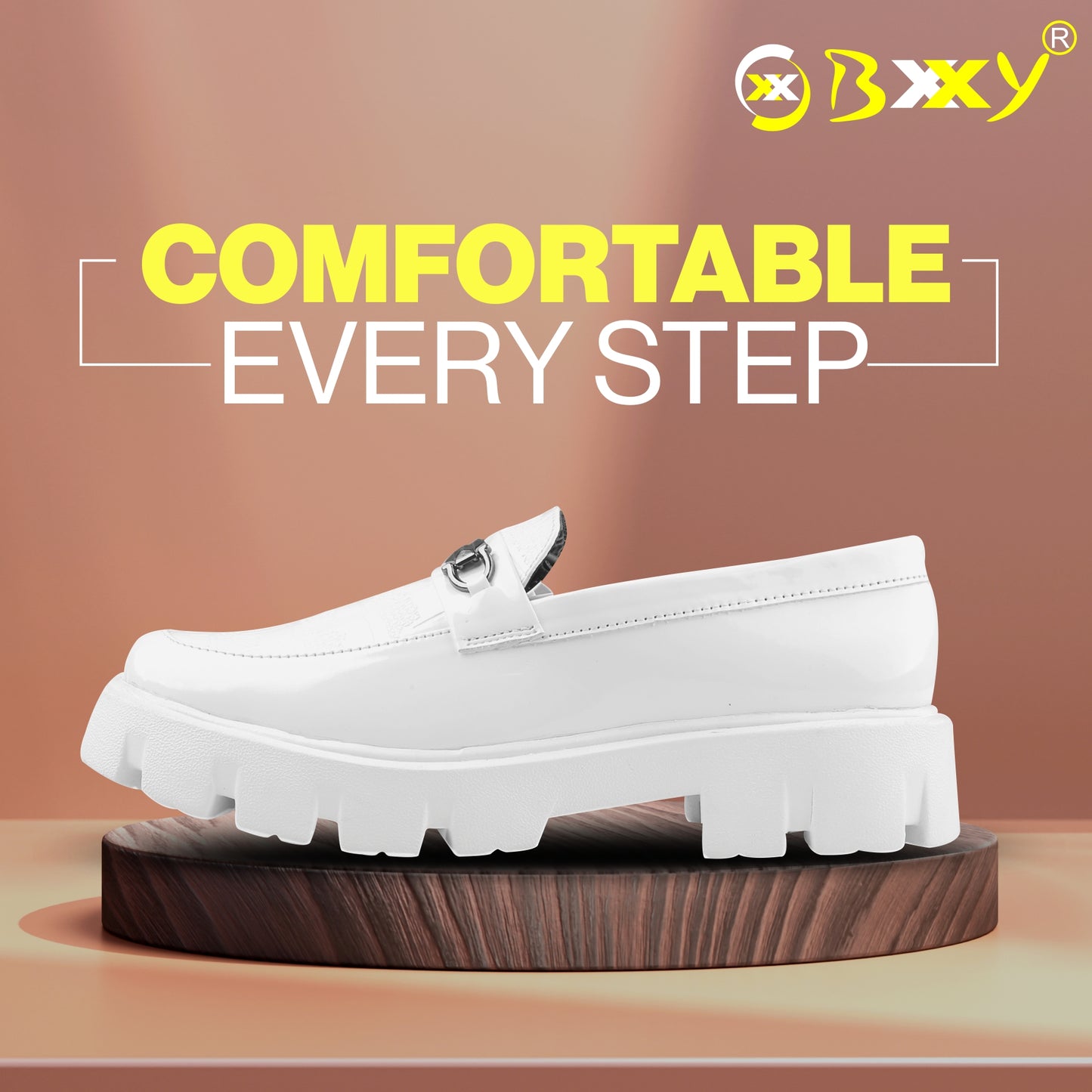 Bxxy's Premium Patent Vegan Buckle Slip-ons for Men