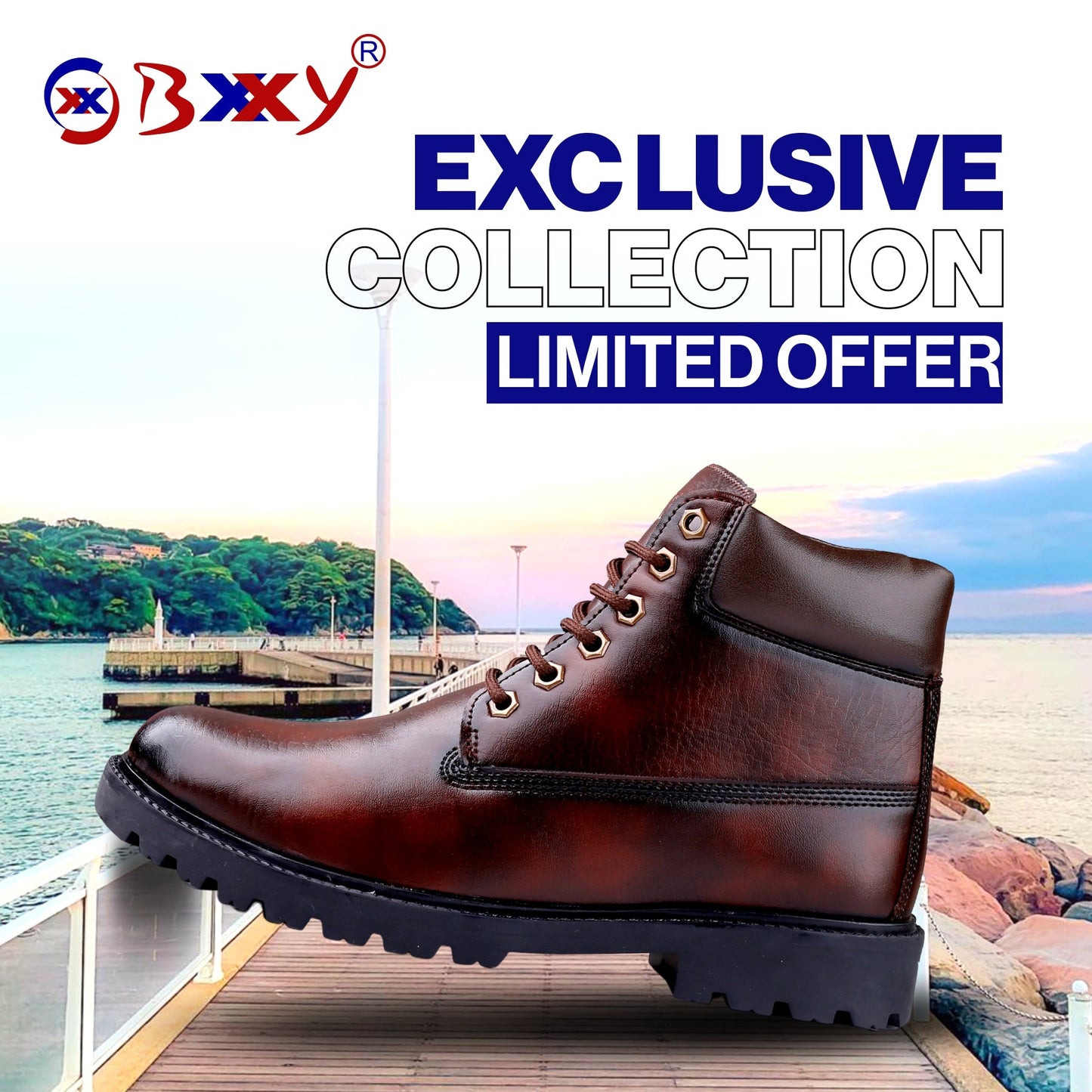 Bxxy's Lace-up Ankle Stylish Boots for Men
