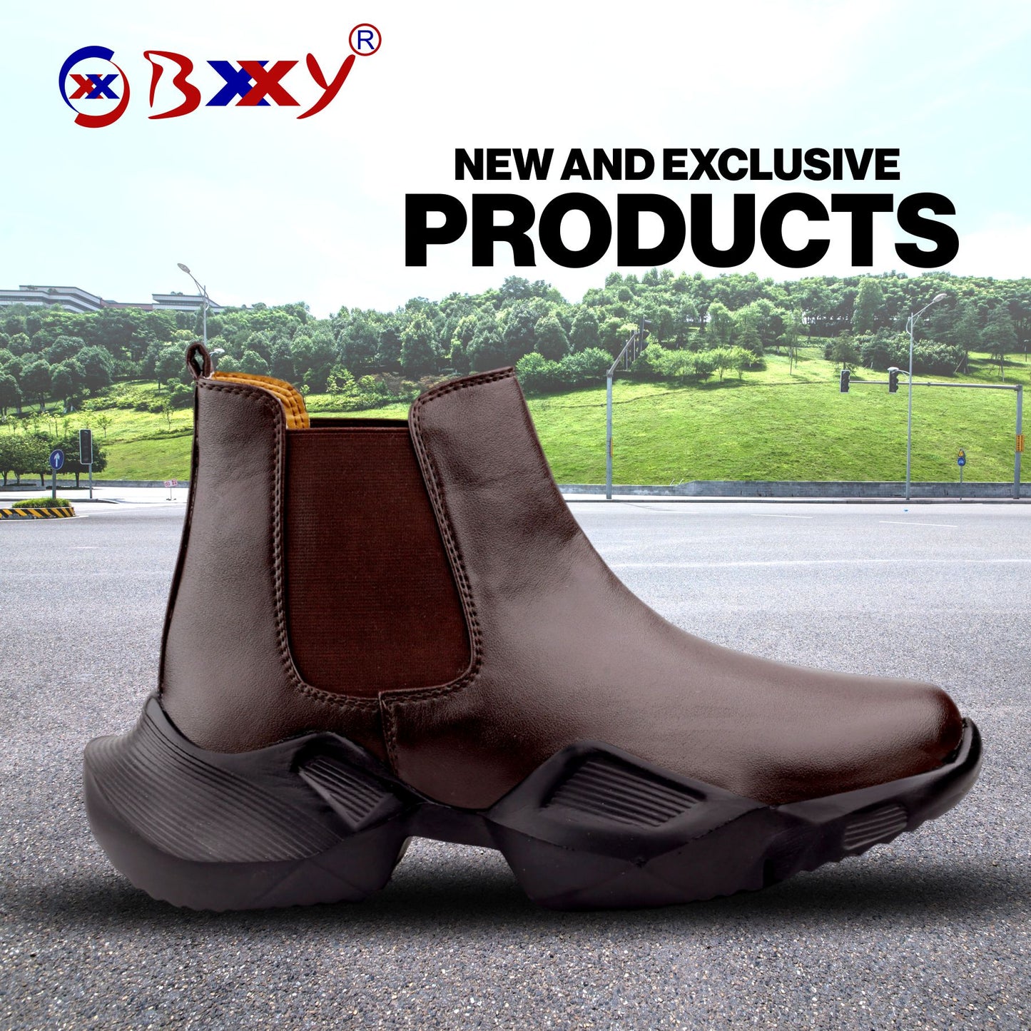 BXXY Faux Leather Material Latest Casual Chelsea Boot For Men