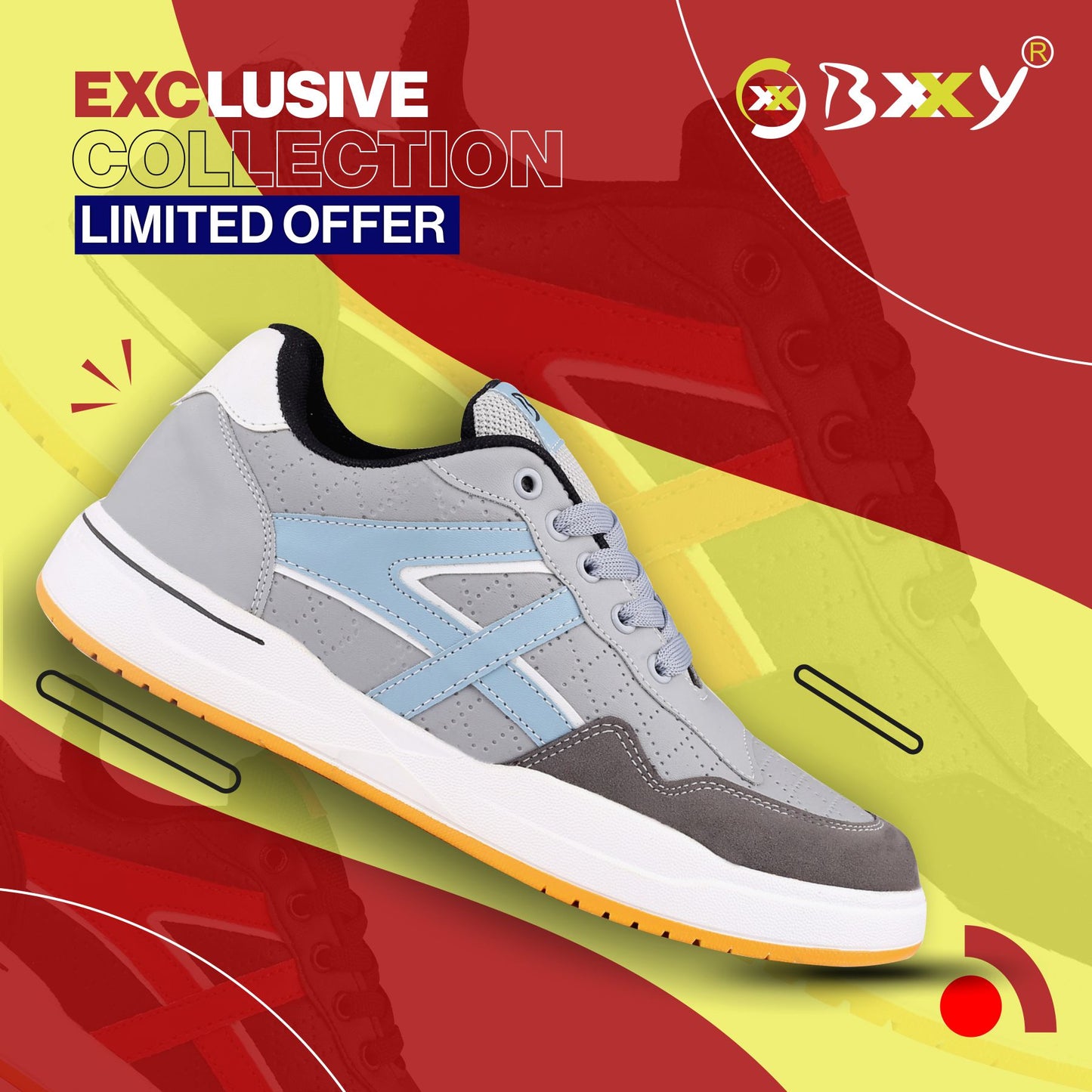 BXXY Men's New Casual Sports and Running Lace-Up Shoes