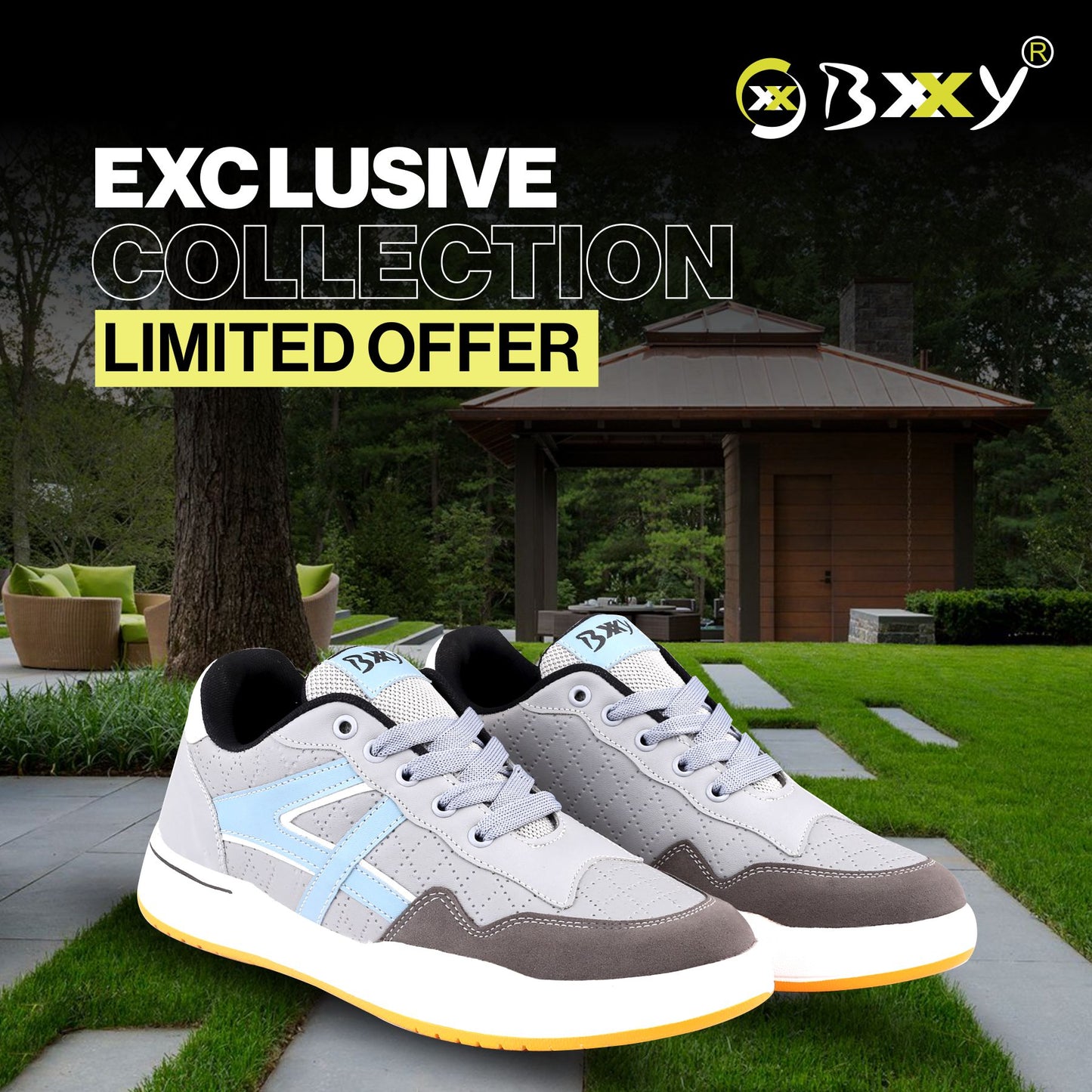 BXXY Men's New Casual Sports and Running Lace-Up Shoes