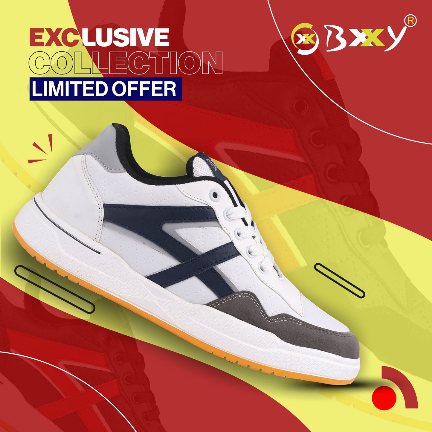 BXXY Men's New Casual Sports and Running Lace-Up Shoes