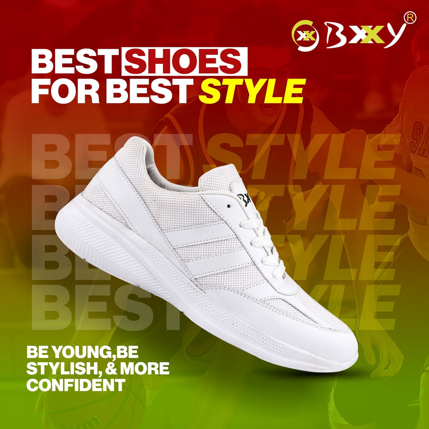 BXXY Men's New Casual Sports and Running Lace-Up Shoes