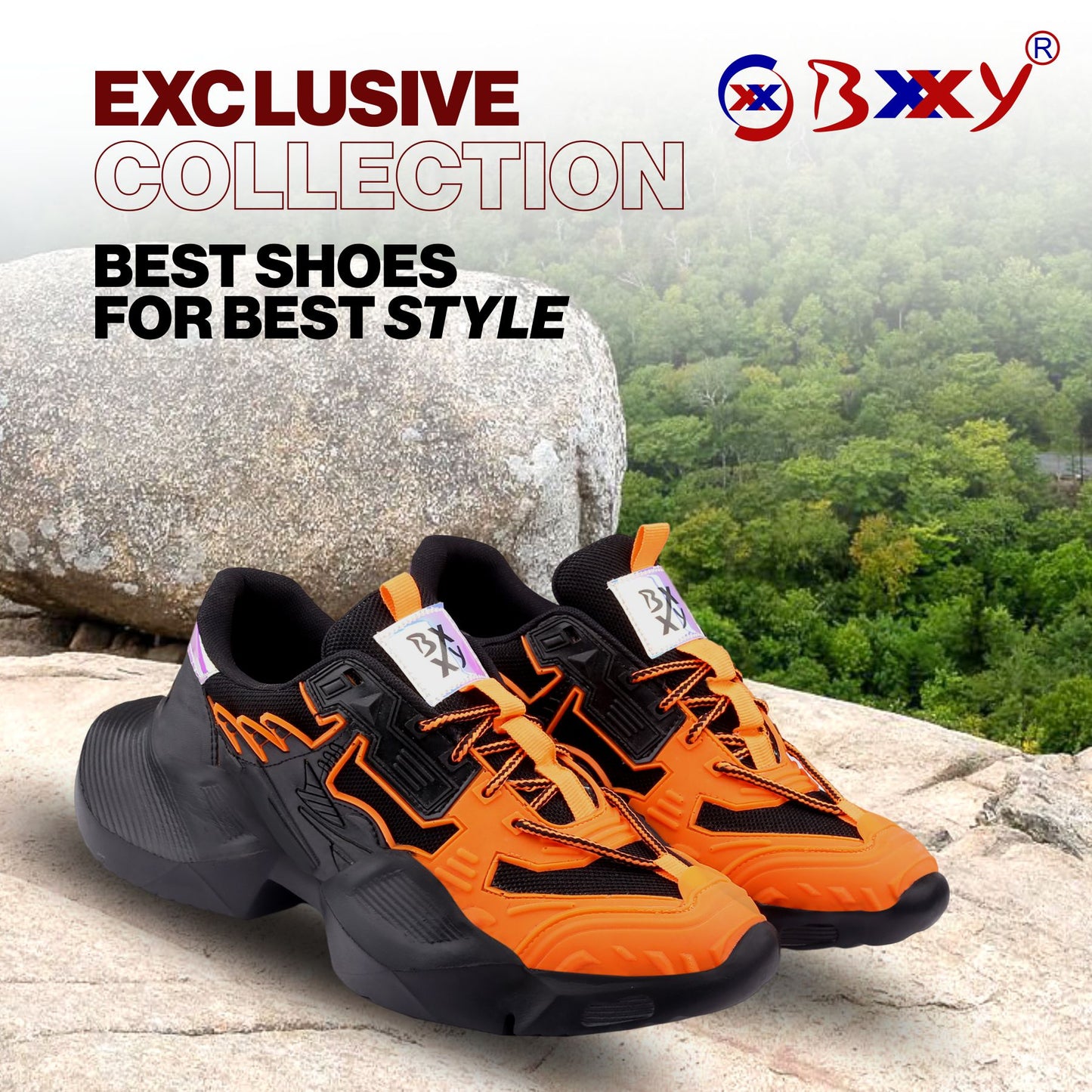 BXXY Mesh Material Casual Sports, Running Lace-Up Eva Shoes for Men