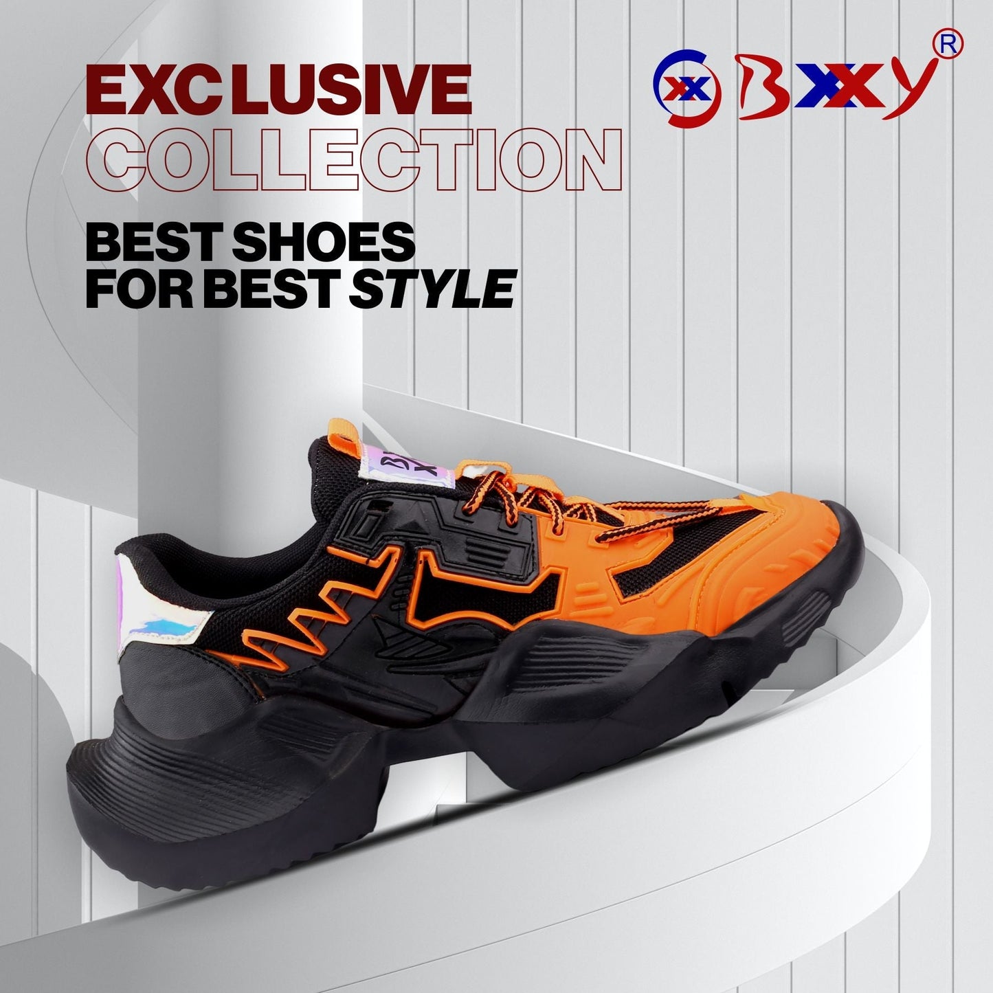 BXXY Mesh Material Casual Sports, Running Lace-Up Eva Shoes for Men