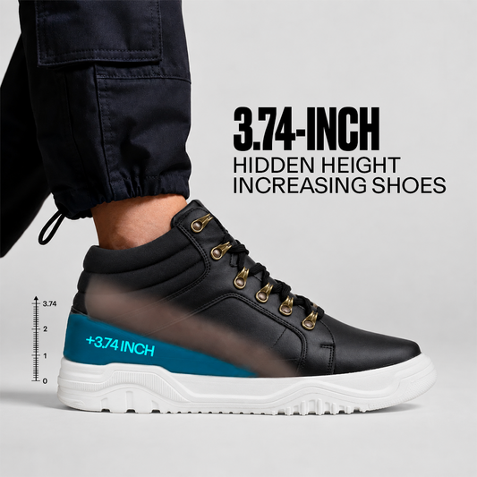 Stylish Elevator Footwear black - 3.74 Inches (9.5CM)