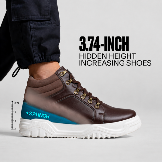 Stylish Elevator Footwear Brown - 3.74 Inches (9.5CM)