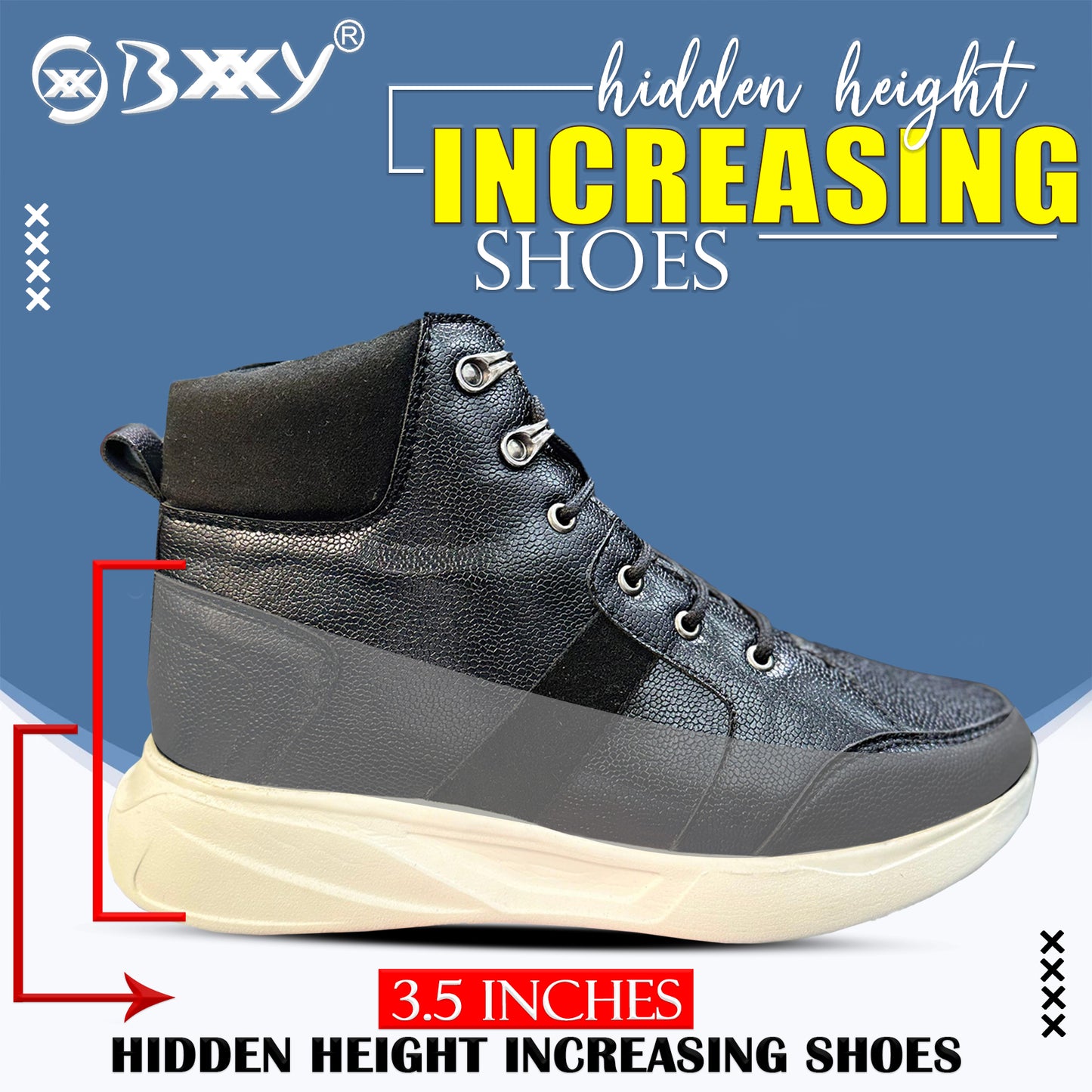 Men's 3.5 (9.5CM) Inches Hidden Height Increasing Shoes