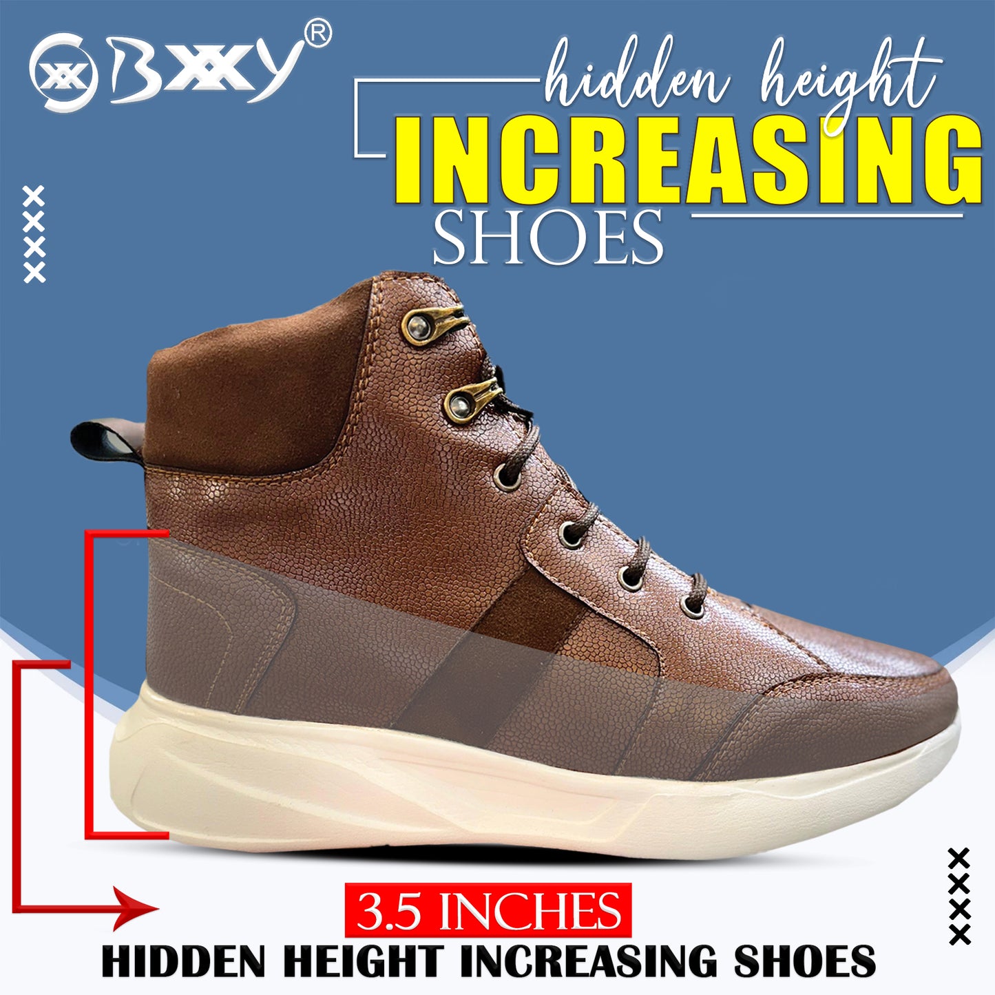Men's 3.5 (9.5CM) Inches Hidden Height Increasing Shoes
