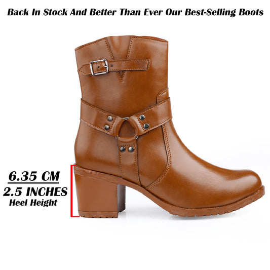 Elegant Black Vegan Ankle Zipper Boots for Women