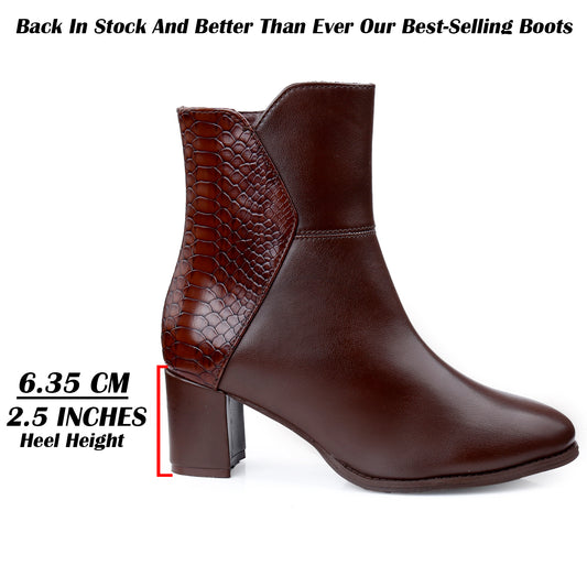 Fashioned Zipper Ankle Boots for Women