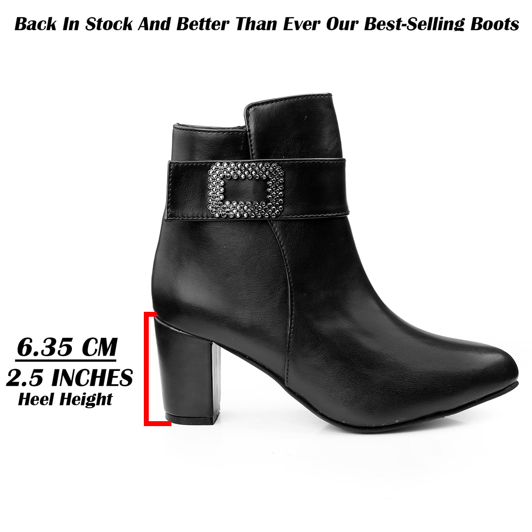 Women Heel Buckle Boots