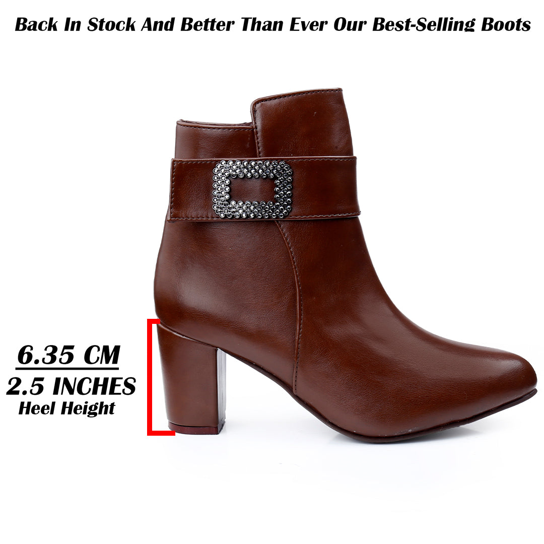 Women Heel Buckle Boots