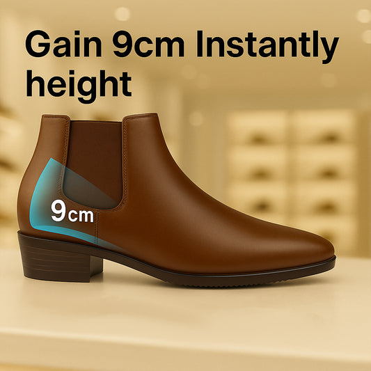 Men’s Chelsea Boots with Hidden 3.5" (9CM) Lift – Elevate in Style