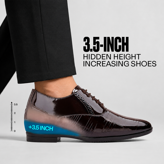 BXXY Mens Wedding Wear Elevator Shoes 9CM Hidden Lift