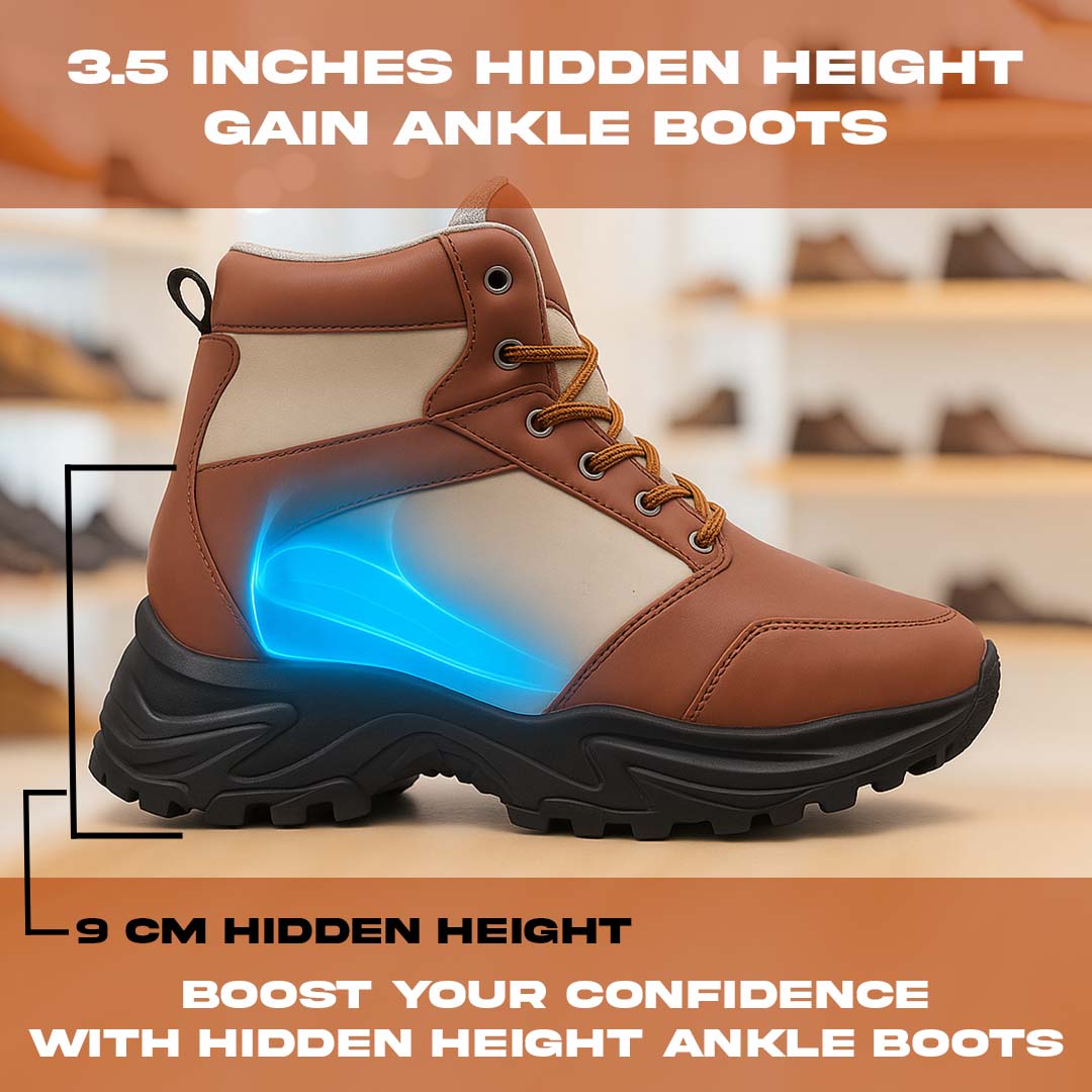 Stylish 3.5 Inches (9CM) Lift Shoes for Men