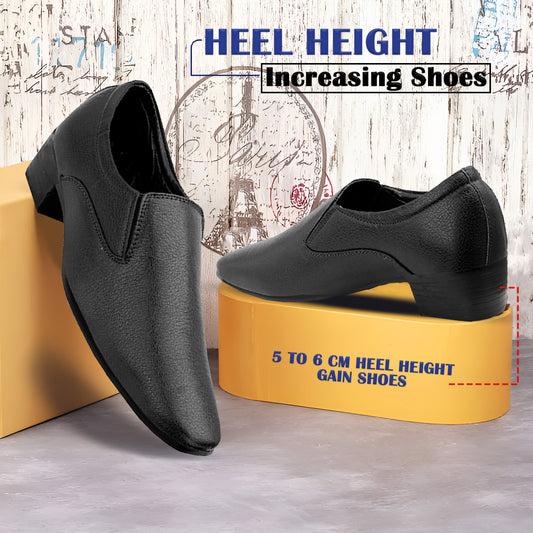 Bxxy's Height Increasing Elevator Slip-on Formal Shoes for Men