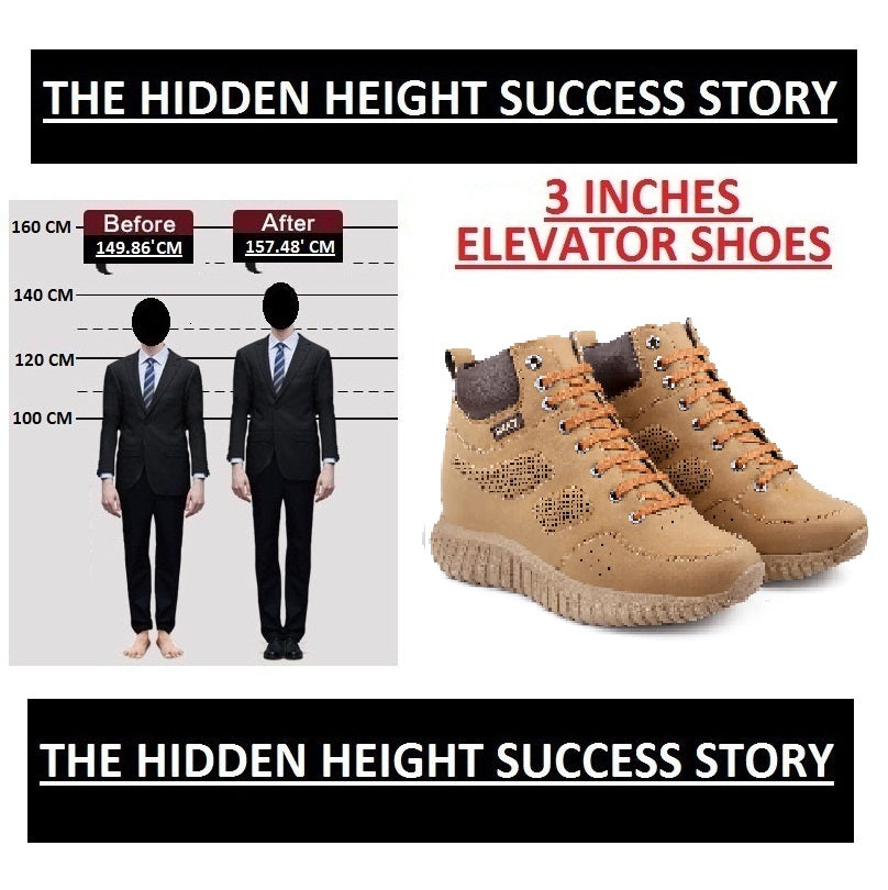 Bxxy's 3 Inch Hidden Height Increasing All Purpose Elevator Sports Elevator Casual Shoes for Men