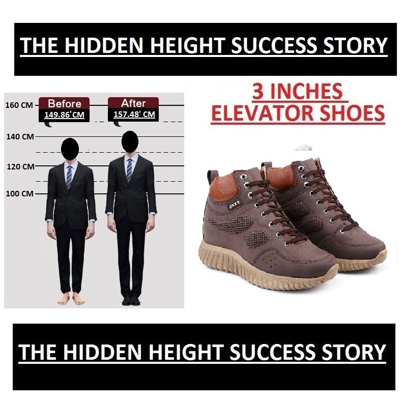 Bxxy's 3 Inch Hidden Height Increasing All Purpose Elevator Sports Elevator Casual Shoes for Men