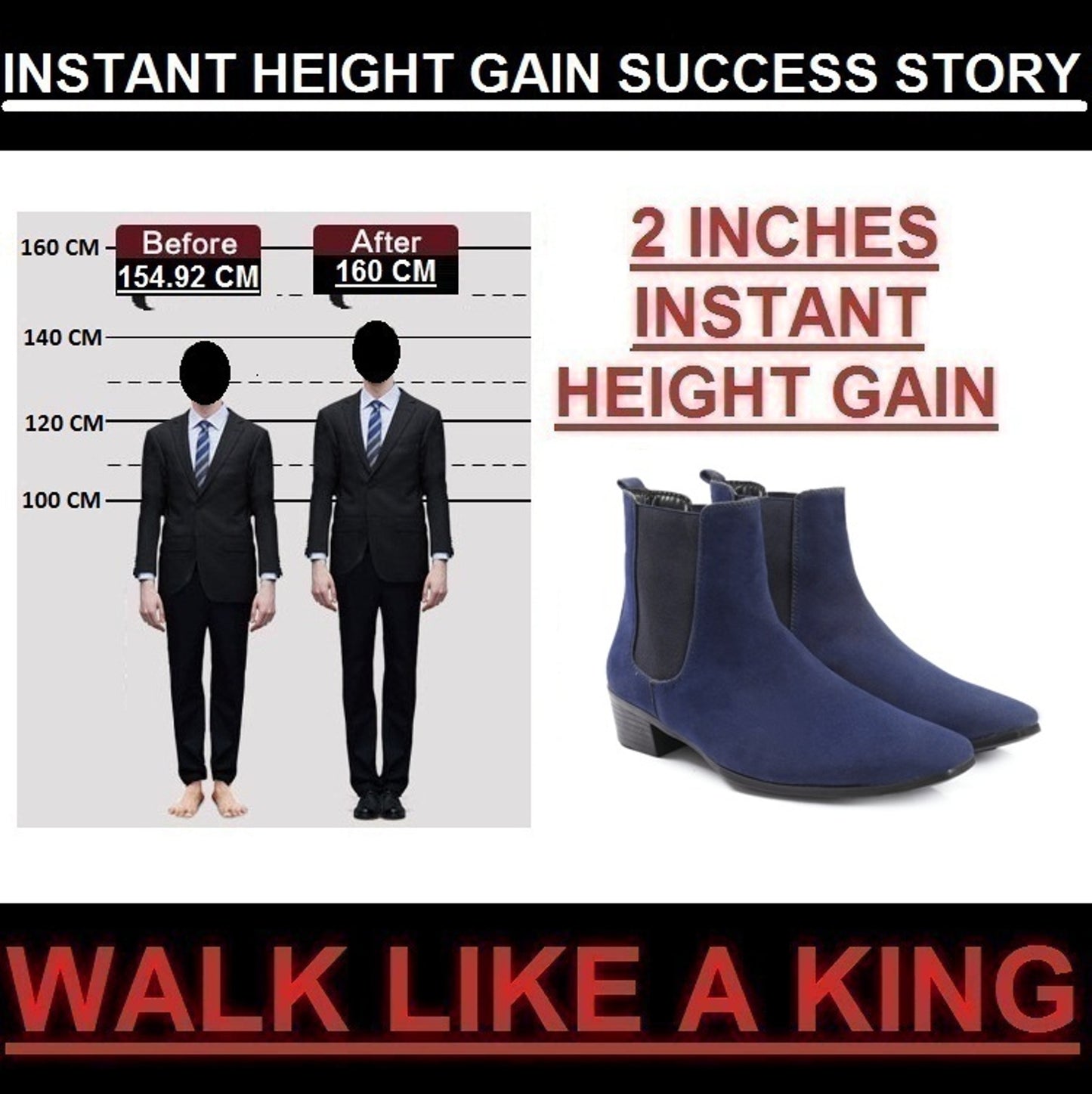 BXXY Height Increasing Men's Boots