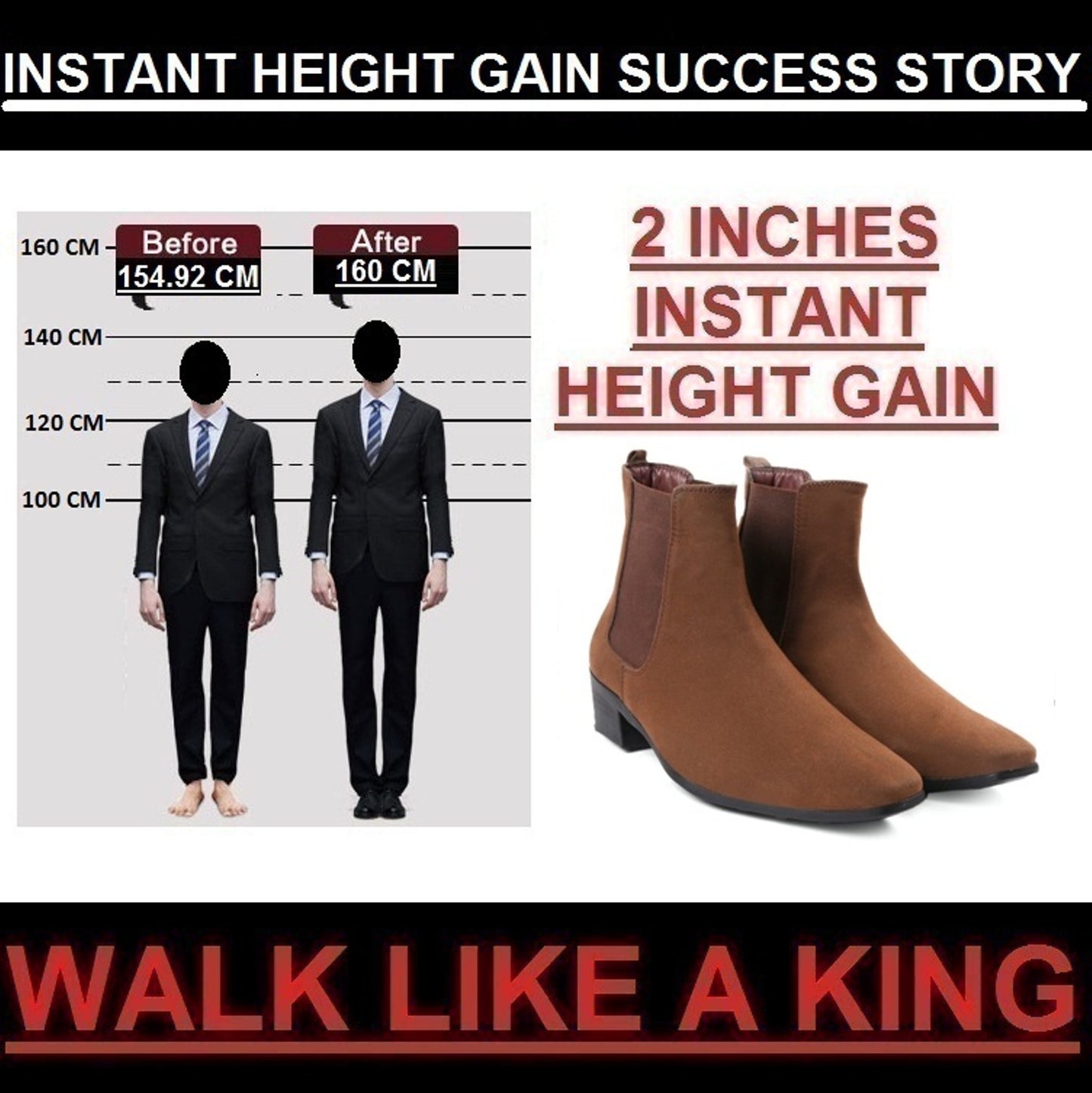BXXY Height Increasing Men's Boots